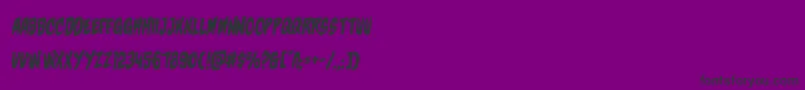 フォントcharmlingrotal – 紫の背景に黒い文字