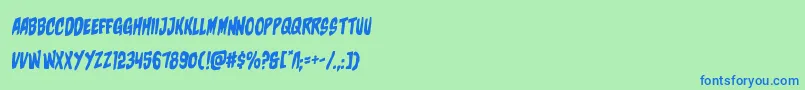 charmlingrotal Font – Blue Fonts on Green Background