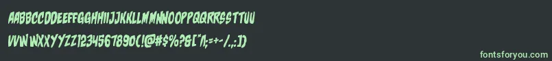 charmlingrotal Font – Green Fonts on Black Background