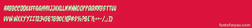 charmlingrotal Font – Green Fonts on Red Background