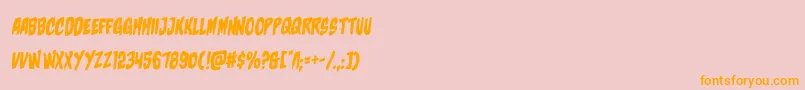 charmlingrotal-Schriftart – Orangefarbene Schriften auf rosa Hintergrund