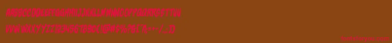 charmlingrotal-Schriftart – Rote Schriften auf braunem Hintergrund