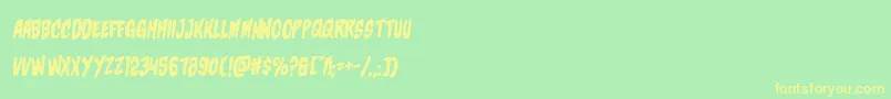 Шрифт charmlingrotal – жёлтые шрифты на зелёном фоне