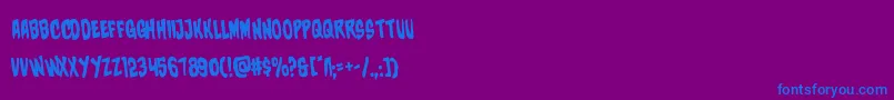 Police charmlingrotate – polices bleues sur fond violet