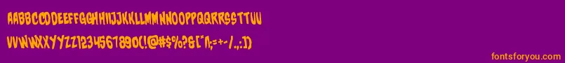 charmlingrotate Font – Orange Fonts on Purple Background