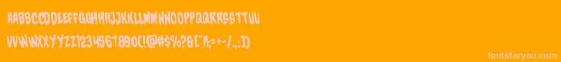 charmlingrotate Font – Pink Fonts on Orange Background