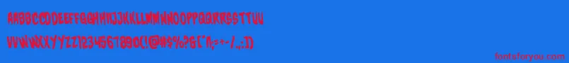 charmlingrotate Font – Red Fonts on Blue Background