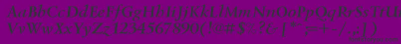 LazurskiBolditalicCyrillic Font – Black Fonts on Purple Background