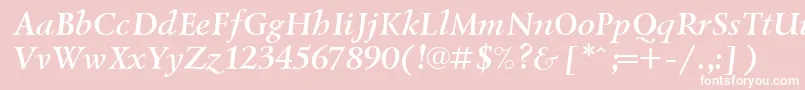 LazurskiBolditalicCyrillic Font – White Fonts on Pink Background