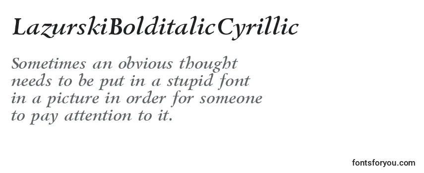 LazurskiBolditalicCyrillic-fontti