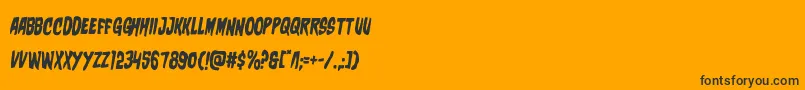 charmlingrotate2-Schriftart – Schwarze Schriften auf orangefarbenem Hintergrund