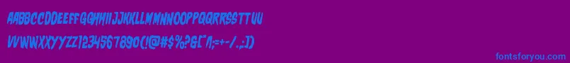 charmlingrotate2 Font – Blue Fonts on Purple Background