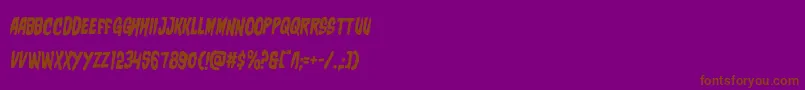 charmlingrotate2-Schriftart – Braune Schriften auf violettem Hintergrund