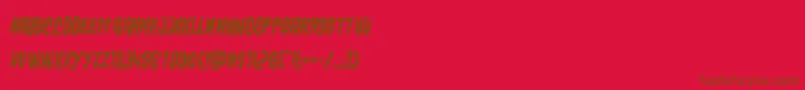charmlingrotate2 Font – Brown Fonts on Red Background