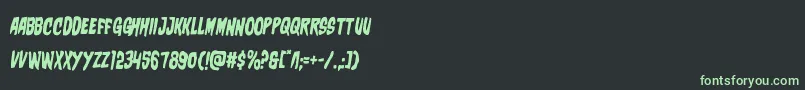 charmlingrotate2 Font – Green Fonts on Black Background