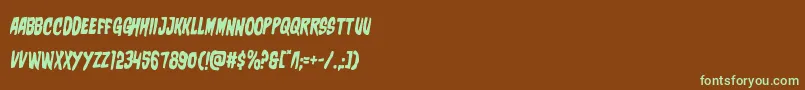 charmlingrotate2 Font – Green Fonts on Brown Background