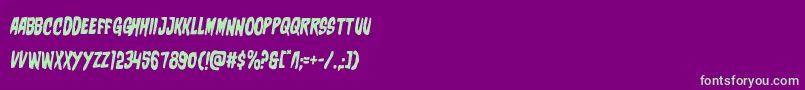charmlingrotate2 Font – Green Fonts on Purple Background
