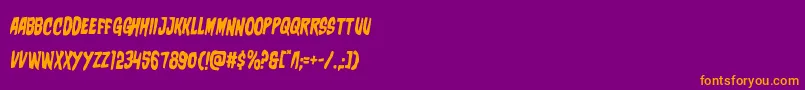 charmlingrotate2 Font – Orange Fonts on Purple Background