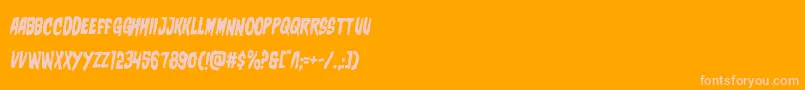 charmlingrotate2-Schriftart – Rosa Schriften auf orangefarbenem Hintergrund