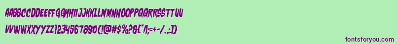 charmlingrotate2 Font – Purple Fonts on Green Background