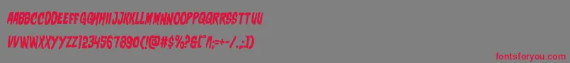 charmlingrotate2 Font – Red Fonts on Gray Background