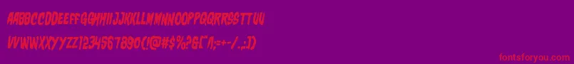 charmlingrotate2 Font – Red Fonts on Purple Background