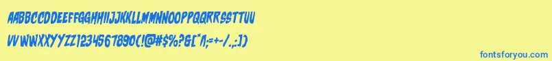 charmlingsemital Font – Blue Fonts on Yellow Background