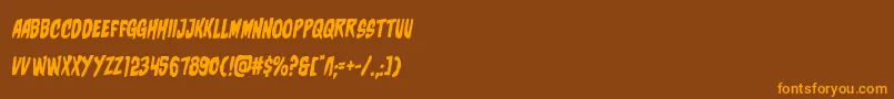 charmlingsemital Font – Orange Fonts on Brown Background