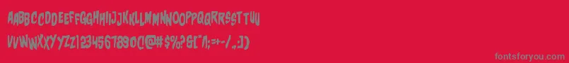 charmlingstag Font – Gray Fonts on Red Background