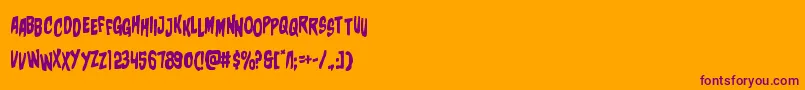 charmlingstag Font – Purple Fonts on Orange Background