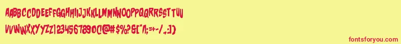 charmlingstag Font – Red Fonts on Yellow Background