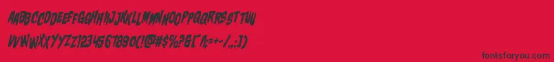 charmlingstagital-Schriftart – Schwarze Schriften auf rotem Hintergrund