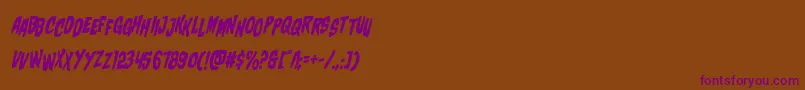 charmlingstagital Font – Purple Fonts on Brown Background