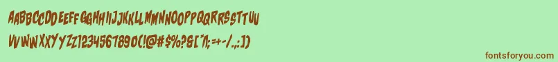 charmlingstagrotal Font – Brown Fonts on Green Background