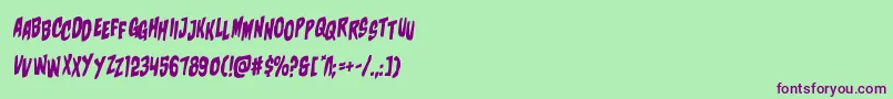 Police charmlingstagrotal – polices violettes sur fond vert