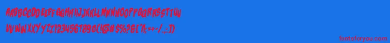 charmlingstagrotal Font – Red Fonts on Blue Background