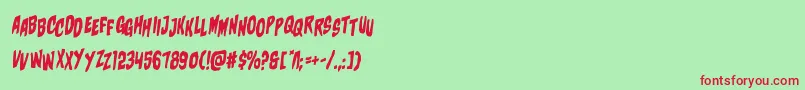 charmlingstagrotal Font – Red Fonts on Green Background