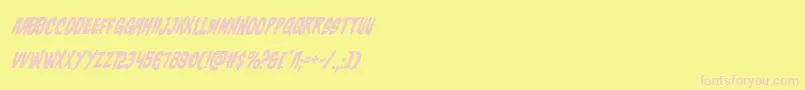 charmlingsuperital Font – Pink Fonts on Yellow Background