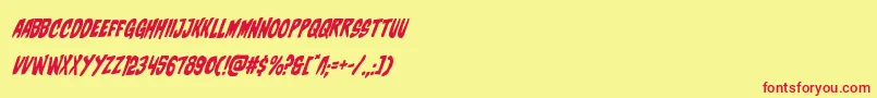 charmlingsuperital Font – Red Fonts on Yellow Background