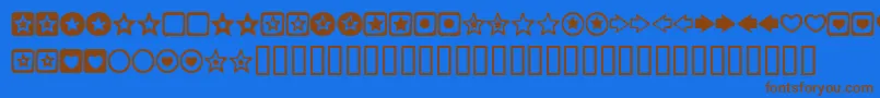CHARMSBV Font – Brown Fonts on Blue Background
