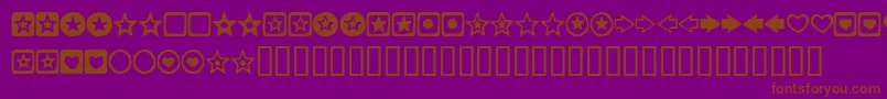 CHARMSBV-fontti – ruskeat fontit violetilla taustalla