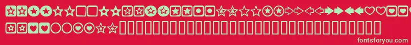 CHARMSBV Font – Green Fonts on Red Background
