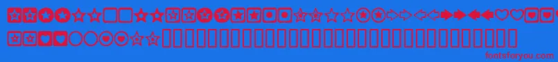CHARMSBV-fontti – punaiset fontit sinisellä taustalla
