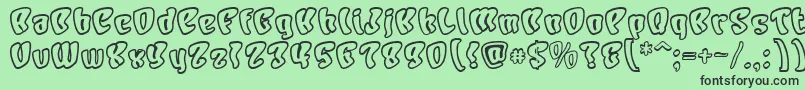 CHARO    Font – Black Fonts on Green Background