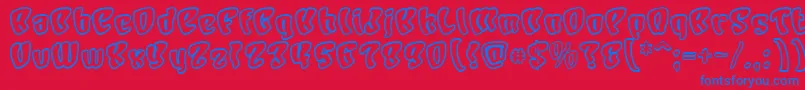 More about CHARO Font CHARO Font – Blue Fonts on Red Background