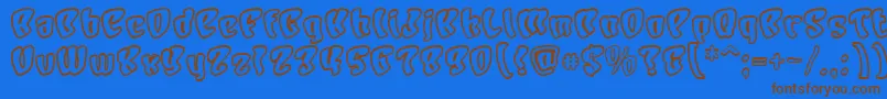CHARO    Font – Brown Fonts on Blue Background