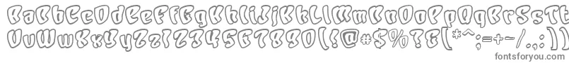 フォントCHARO    – 白い背景に灰色の文字