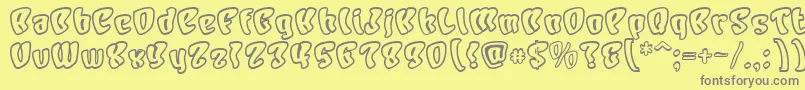CHARO    Font – Gray Fonts on Yellow Background