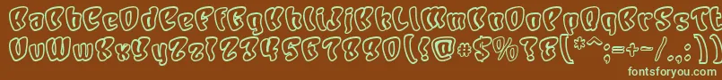 CHARO    Font – Green Fonts on Brown Background