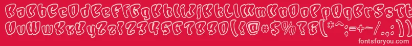 CHARO    Font – Pink Fonts on Red Background